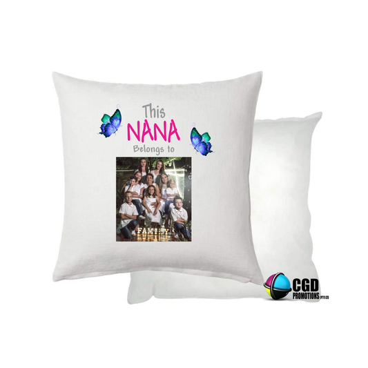 Personalised This Nana Belongs to with photograph Mother's Day Cushion