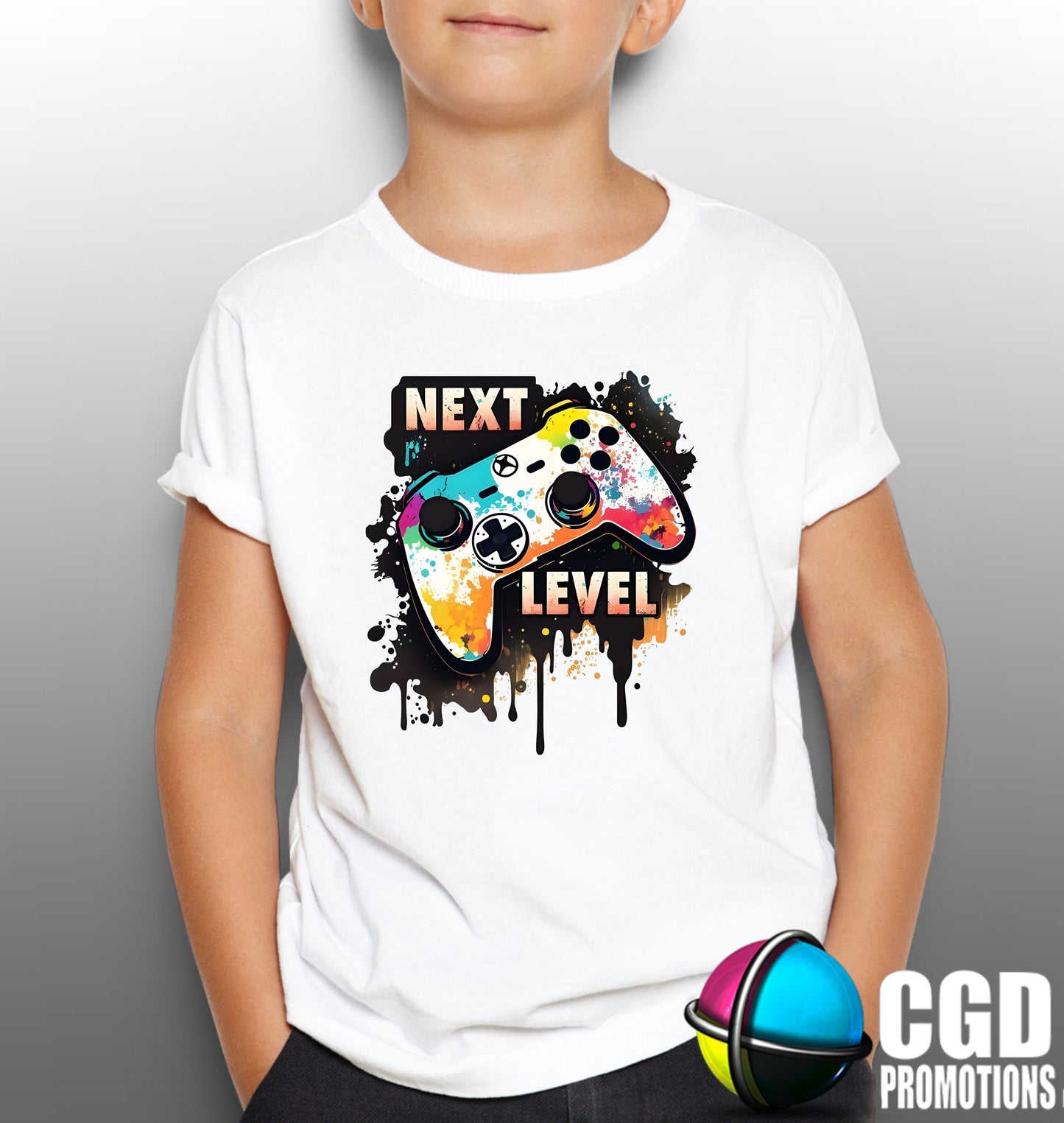 Next Level Xbox Remoe Control Gamer Kids Printed Shirt