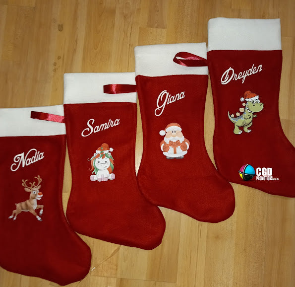 Christmas Character Felt Stockings ‚ Personalized with Names