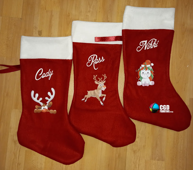 Christmas Character Felt Stockings ‚ Personalized with Names