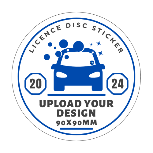 Corporate Branded 90dia Licence Disc Stickers