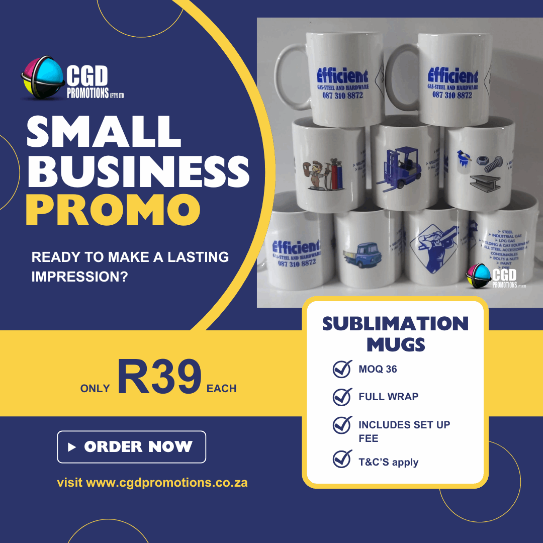 Custom Branded Sublimation Mugs [SMALL BUSINESS PROMO]