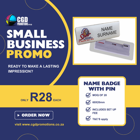 Name Badge with Pin [SMALL BUSINESS PROMO]