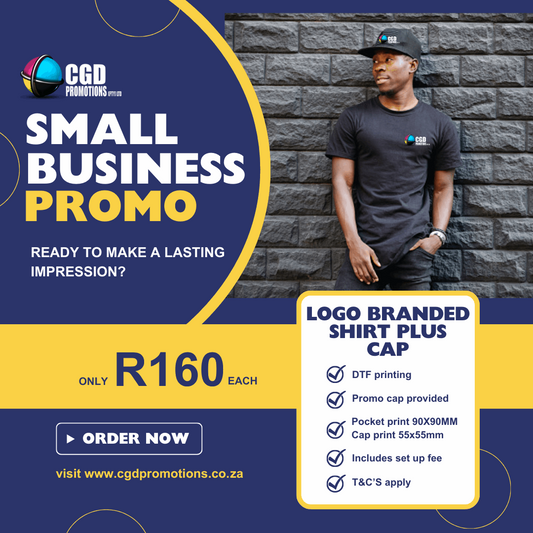 Custom Printed Shirt with a Free Cap [SMALL BUSINESS PROMO]