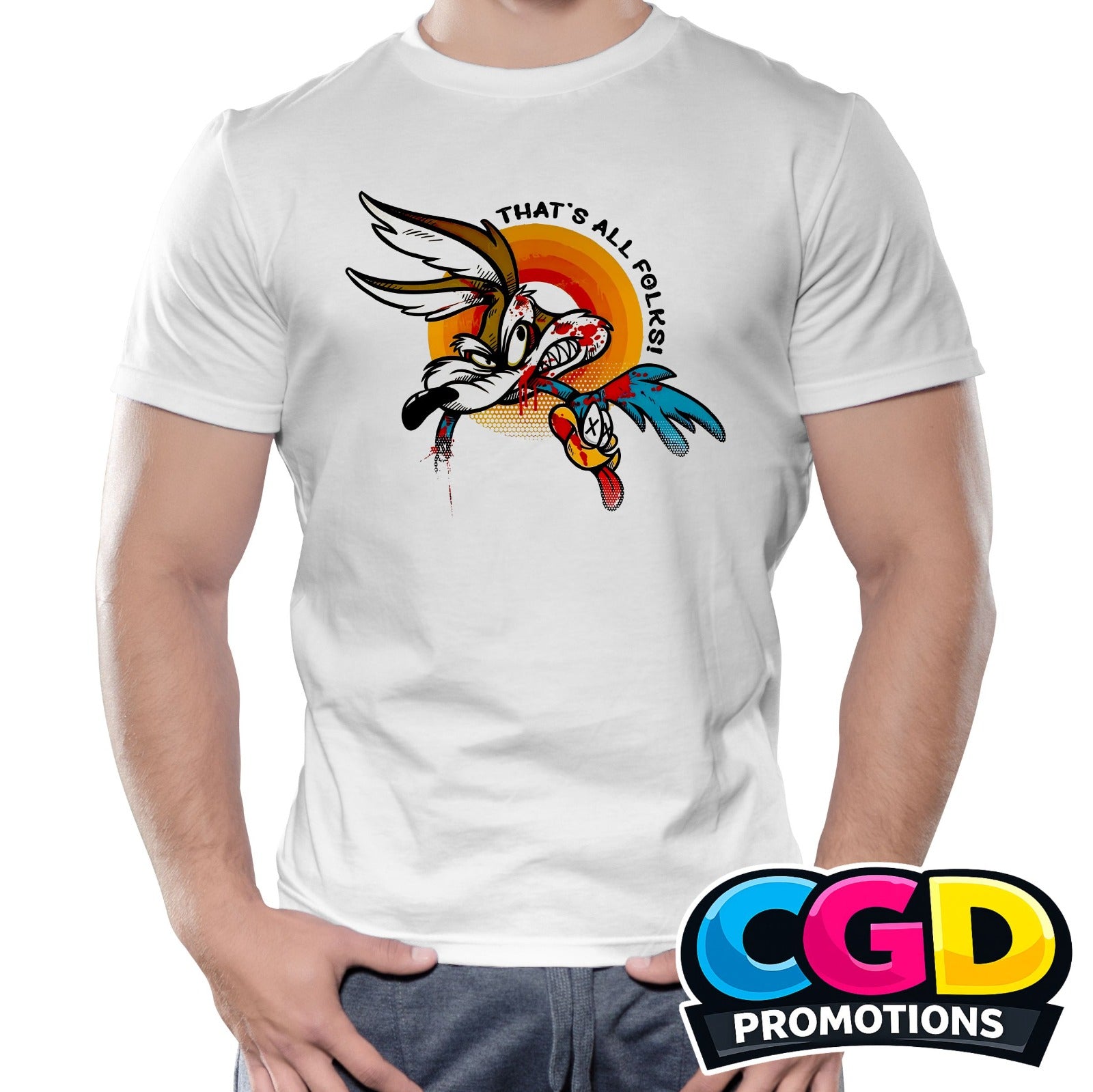 Speed Runner printed T-shirt adult Halloween funny cartoon-inspired shirt design