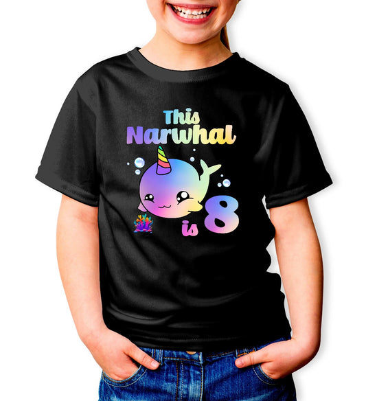 This is Narwhal Birthday Kids Printed Shirt