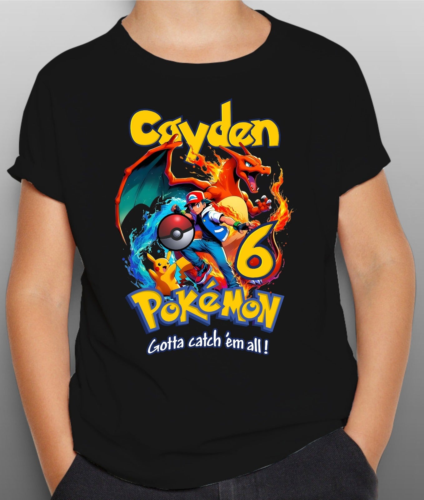 Pokémon birthday party T-shirt kids and adults themed celebration shirt South Africa