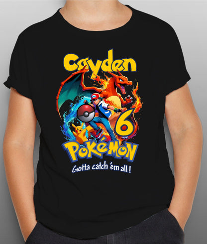 Pokémon birthday party T-shirt kids and adults themed celebration shirt South Africa
