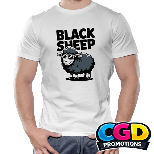 Black Sheep Printed T-Shirt | Funny Adult Graphic Shirt