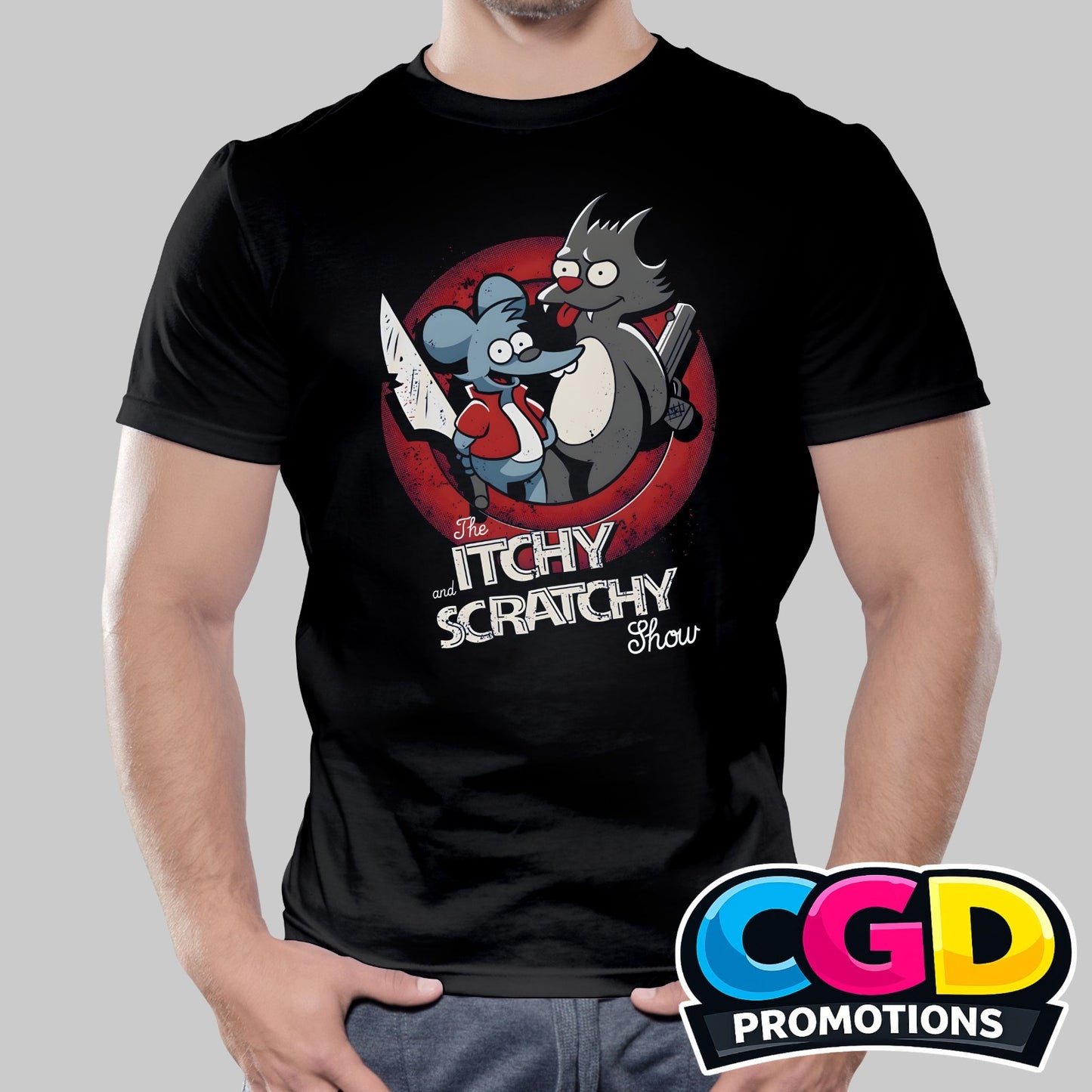 Retro Cat & Mouse Cartoon Printed T-Shirt | Adult & Kids Funny Shirt
