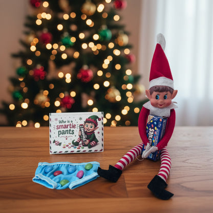Elf on the Shelf activity box filled with 24 days of Christmas activities and festive surprises