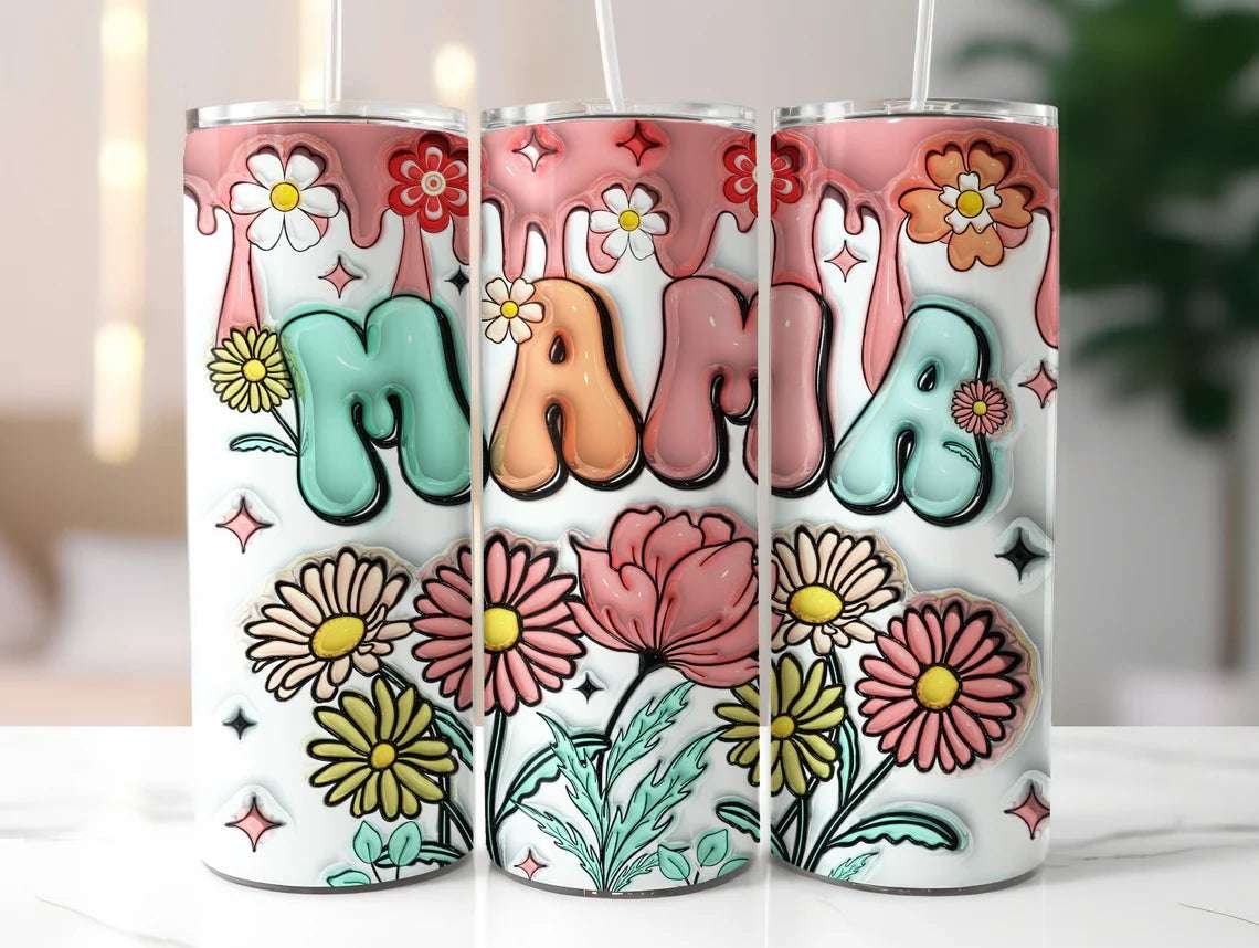 Retro Boho Mama Mothers day tumbler 