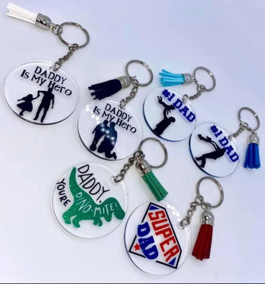 Father’s Day Acrylic Disk Gift with Tassel – Unique Gift for Dad