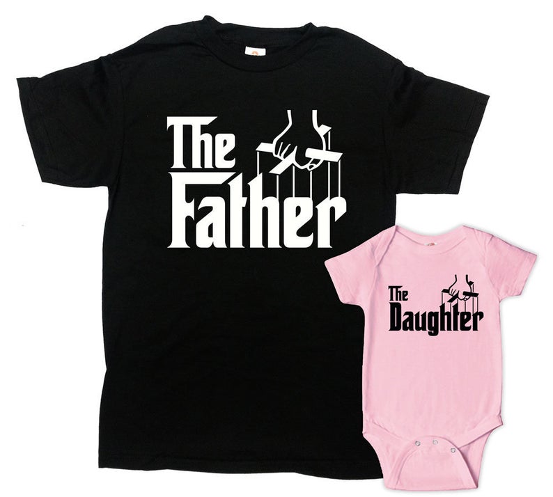 The Father & The Daugther Matching Printed Father's Day hirts