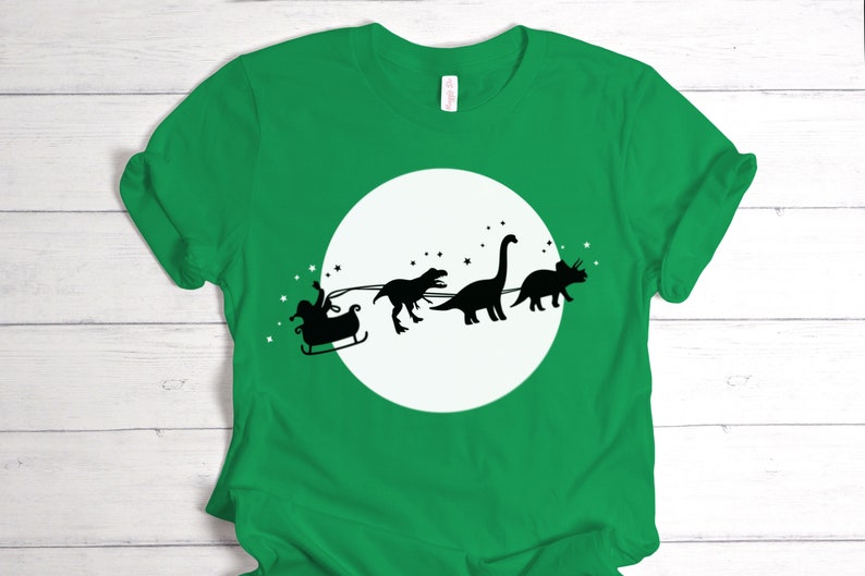 Dinosaur Christmas Kids Printed Shirt