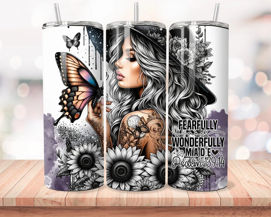 Fearfully and Wonderfully Made Psalms 139:14 Faith-Based Mother's Day Tumbler (Faith-based)