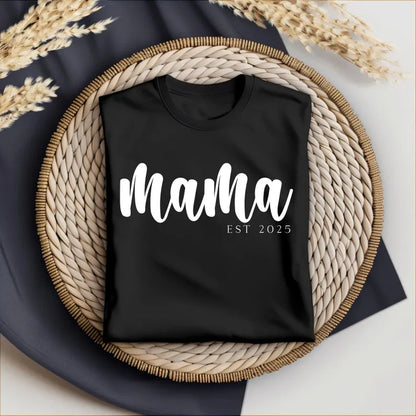 Mama Est Children Names on Sleeve & Heart Unisex Mother's Day Printed Hoodie / Sweater
