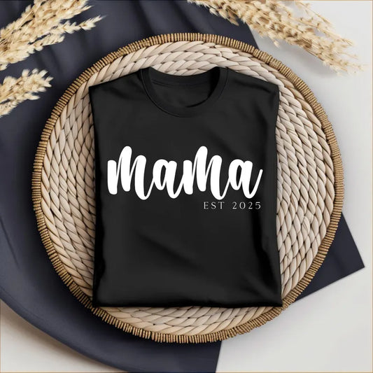 Mama Est Children Names on Sleeve & Heart Unisex Mother's Day Printed Hoodie / Sweater