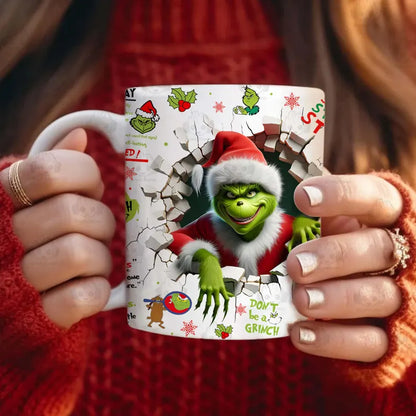 Merry Christmas Grinchmas full-wrap ceramic mug – CGD Promotions