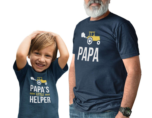 Papa & his little helper Matching Printed Shirts