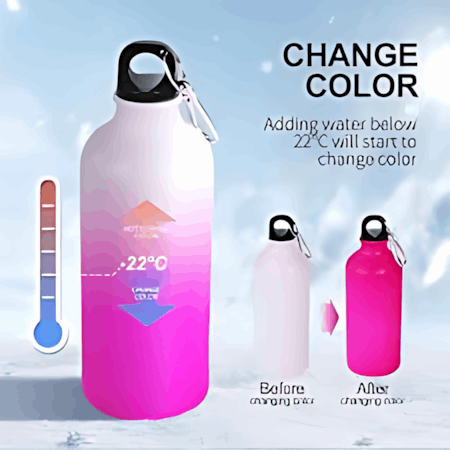 Custom Magic Blue Water Bottle - Personalised Aluminium 600ml Magic Water Bottle SA | CGD Promotions