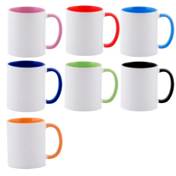personalised two tone mug various colours