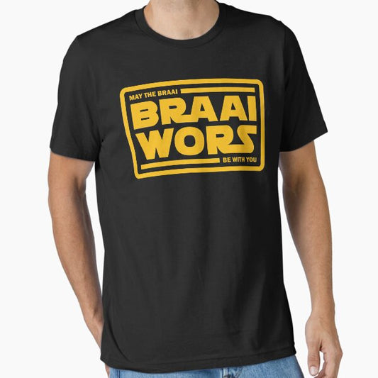 “May the Braai Wors Be With You funny South African T-Shirt”