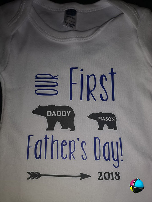 Our First Father's day Baby Printed Grow